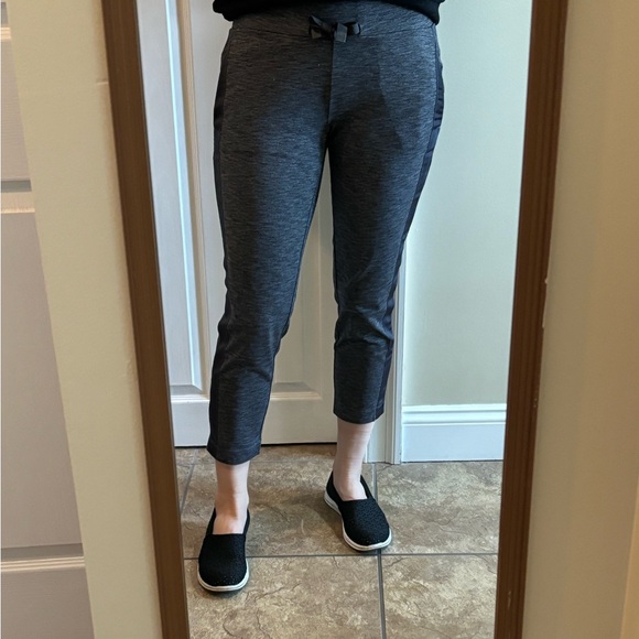 Athleta gray jogger black satin stripe xs - Picture 1 of 4